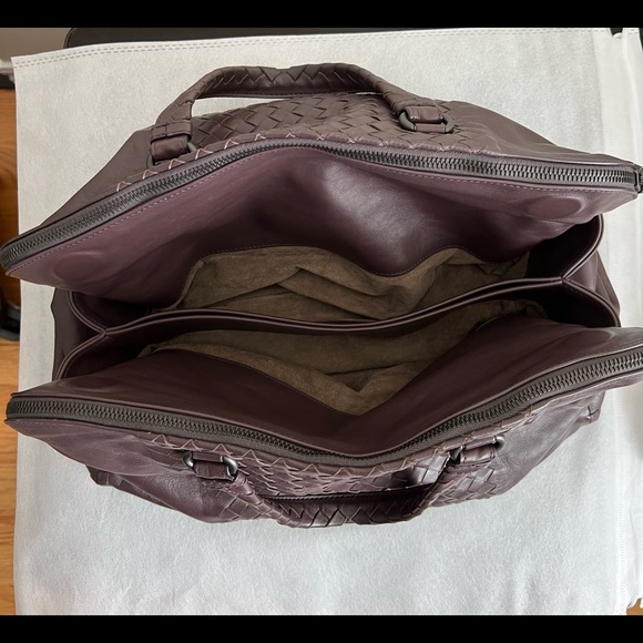 Bottega Veneta Intrecciato Leather bag. Aubergine colour. - Picture 4 of 4